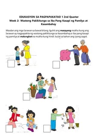 pagtutulungan ng pamilya drawing|Quarter 2 (Week 2) .